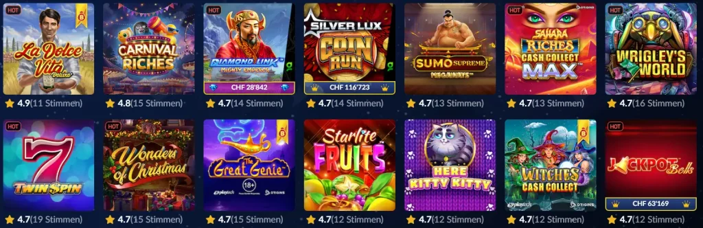 Beliebte Slots bei StarVegas